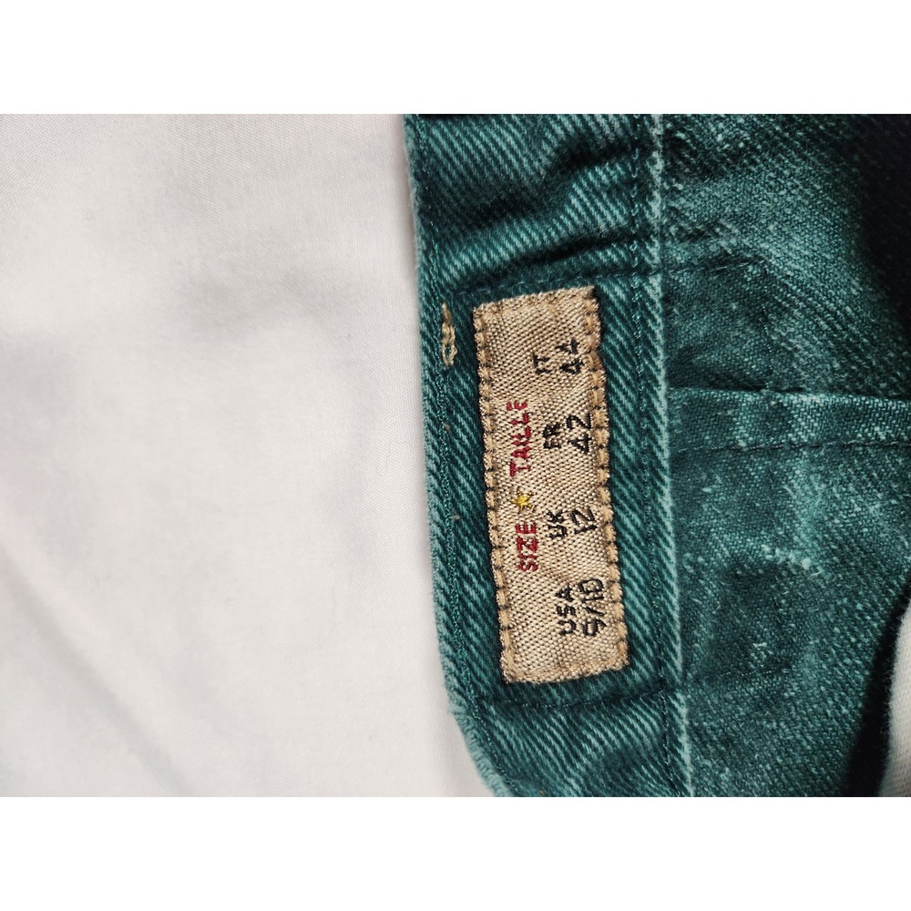 Vintage Express Made in USA Womens Hunter Green Straight Jeans Size 9/10 - Picture 7 of 9